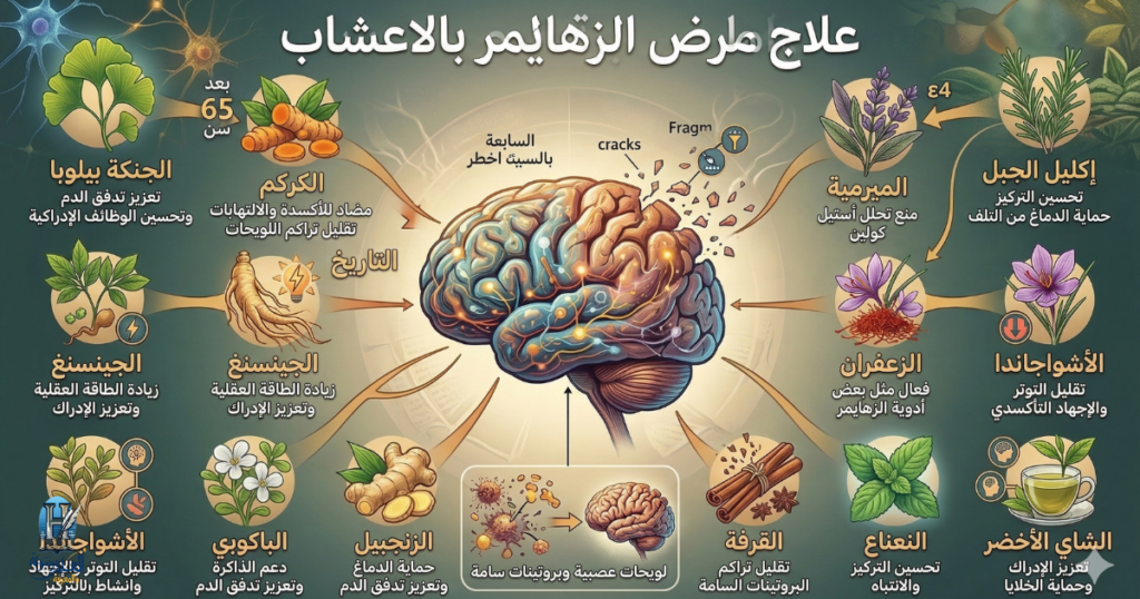 تقدم الطبيعة ترسانة من الأعشاب الحيوية التي تعمل كدروع واقية لخلايا الدماغ، حيث تحسن تدفق الدم وتحارب البروتينات الضارة لتعزيز الذاكرة والقدرات الإدراكية