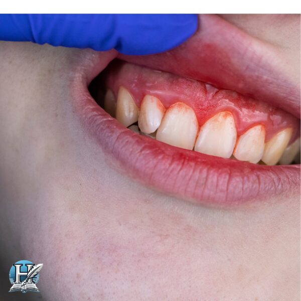 a close up of a person's mouth