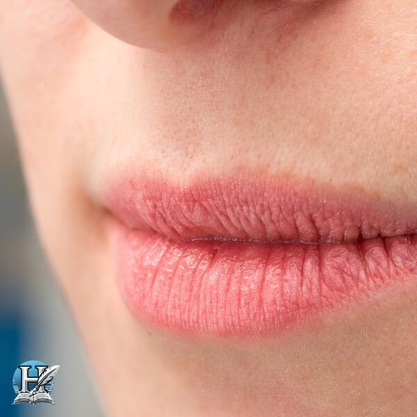 close up of a person's lips