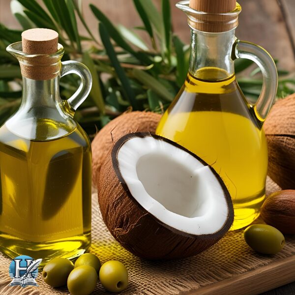 زيت الزيتون وزيت جوز الهند