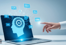 صورة تُظهر مفهوماً للذكاء الاصطناعي عبر واجهة حاسوب تعرض أيقونات وتقنيات رقمية، في سياق استخدام تطبيقات الذكاء الاصطناعي اليومية.