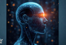 دماغ رقمي يمثل الذكاء الاصطناعي وتفكيك الخرافات الشائعة حول قدراته الحقيقية