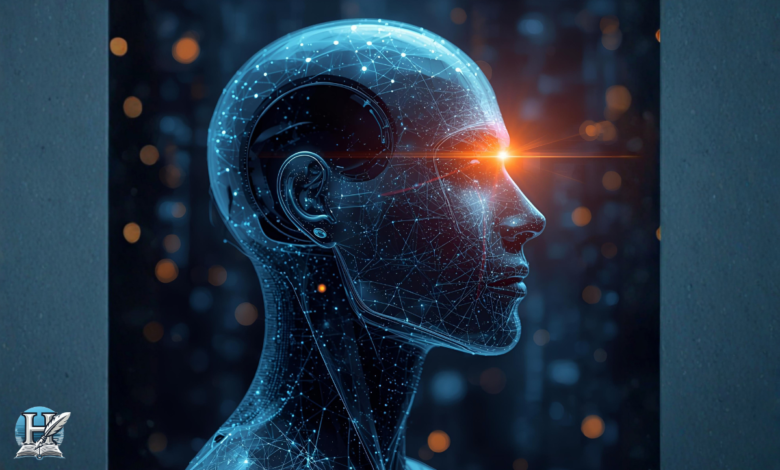 دماغ رقمي يمثل الذكاء الاصطناعي وتفكيك الخرافات الشائعة حول قدراته الحقيقية