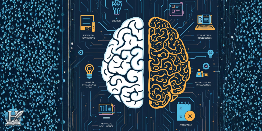 إنفوجرافيك يقارن قدرات الذكاء الاصطناعي والذكاء البشري