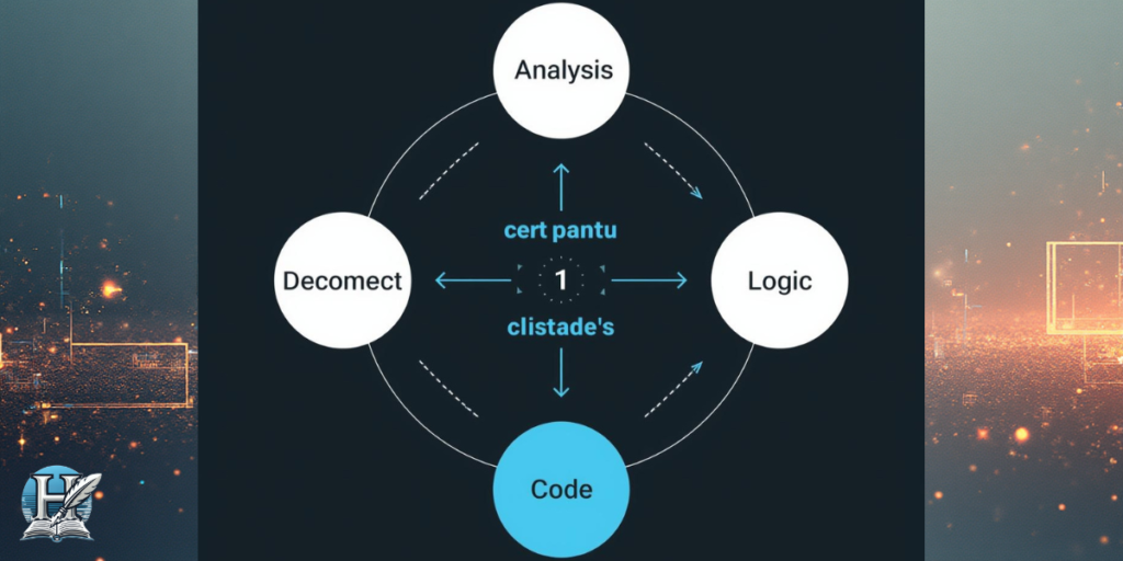 رسم بياني يوضح خطوات حل المشكلة البرمجية