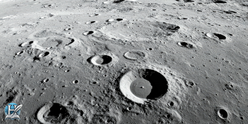 صورة مقرّبة لسطح كوكب عطارد تُظهر الفوهات الاصطدامية والتضاريس الصخرية.