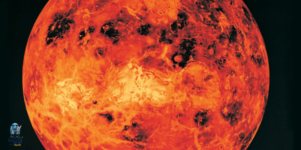 صورة رادارية لسطح الزهرة تُظهر براكين وتضاريس بركانية واسعة