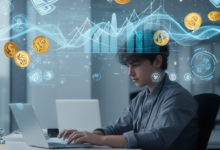 شخص يعمل على الكمبيوتر باستخدام أدوات الذكاء الاصطناعي لزيادة الدخل والعمل الرقمي في 2026