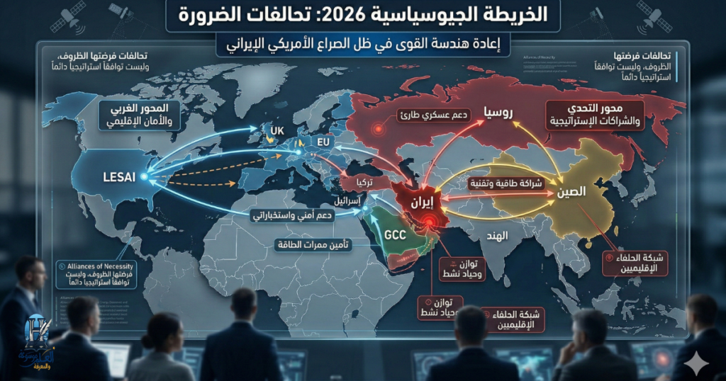 تبرز الخريطة الجيوسياسية لعام 2026 تحولاً جذرياً نحو تحالفات "الضرورة" التي فرضتها التوترات الإقليمية
