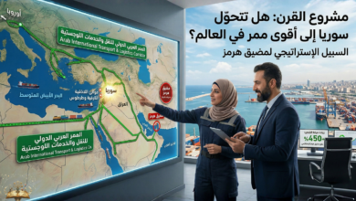 خريطة تفاعلية لممر شحن جديد عبر سوريا يظهر كيف يتجاوز مضيق هرمز
