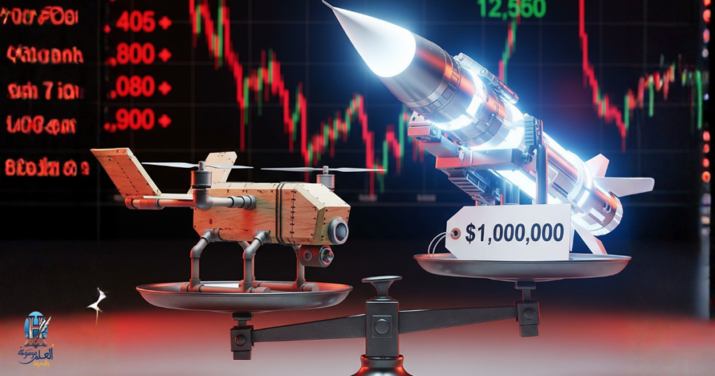 تُجسد هذه الصورة الرمزية مفهوم "عدم التكافؤ المالي" الذي بات يمثل "كابوساً" للجيوش النظامية والقوى الكبرى في الحروب الحديثة (كما نرى في البحر الأحمر ولبنان وغزة)