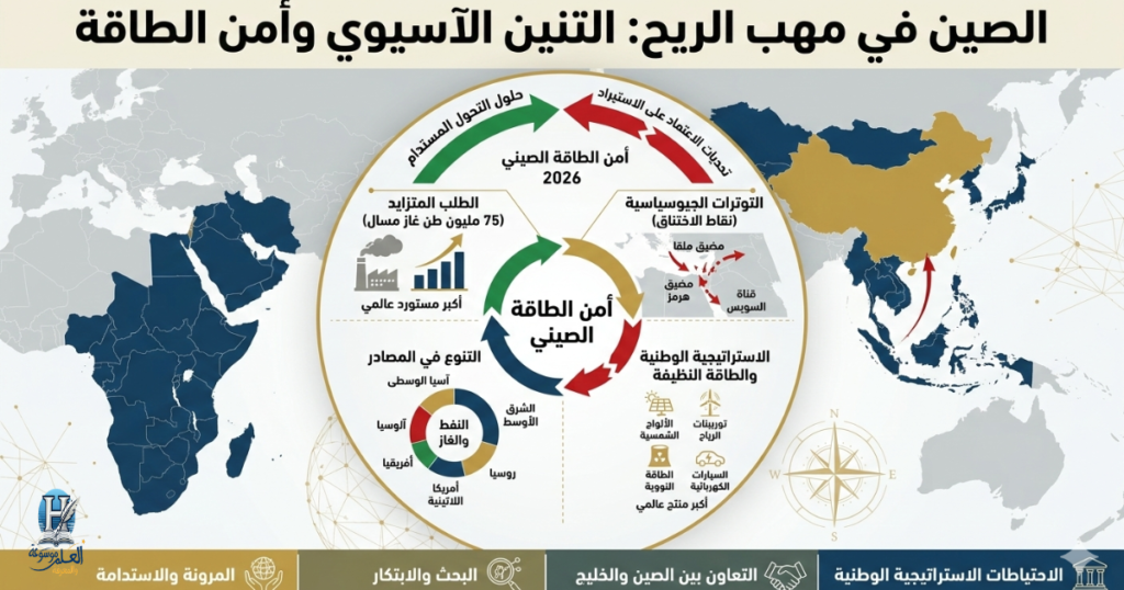 انفوجرافيك يستعرض معضلة أمن الطاقة في الصين لعام 2026