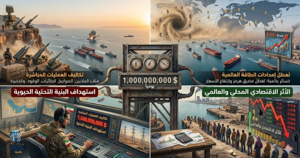 تُظهر هذه الصورة كيف يتحول مضيق هرمز من مجرد "ممر جغرافي" إلى "محرك اقتصادي" عالمي، حيث تتداخل فيه أربعة أبعاد رئيسية