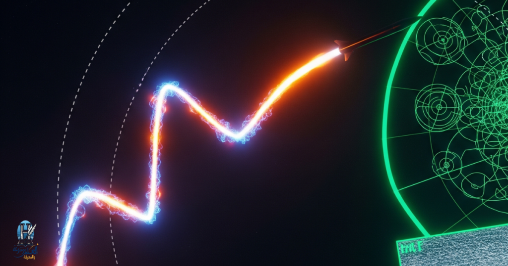 تجسد الصورة لحظة اختراق صاروخ فرط صوتي (Hypersonic) للغلاف الجوي، حيث لا تكمن القوة في السرعة الهائلة فحسب، بل في "عنصر المفاجأة" الفيزيائي.