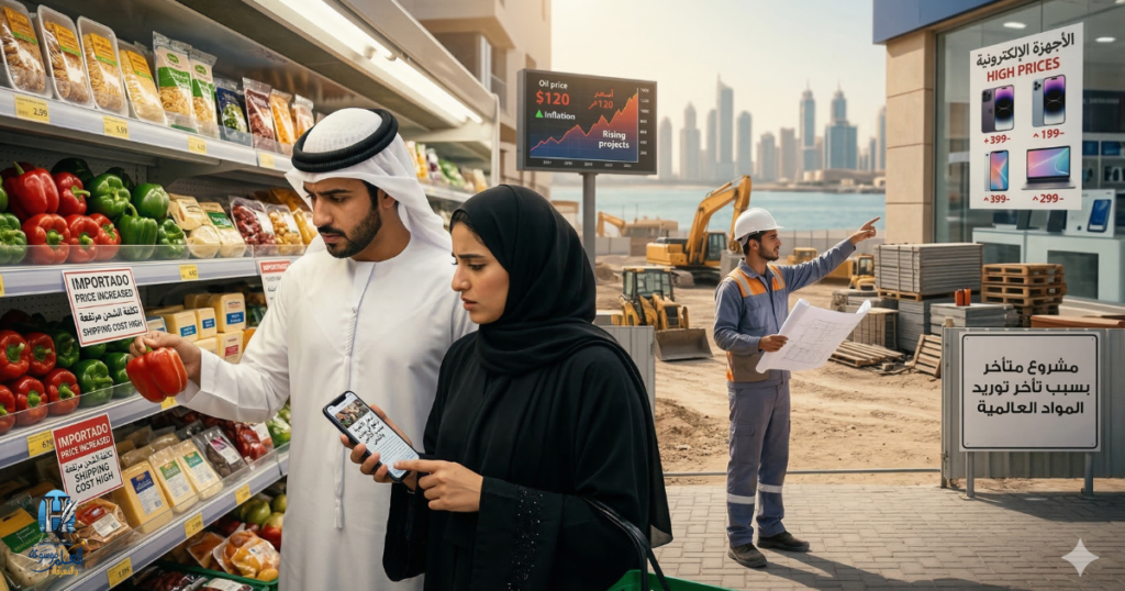 مواطنون يواجهون موجة التضخم في أسعار الغذاء والإلكترونيات وتوقف المشاريع الكبرى نتيجة صراع الممرات