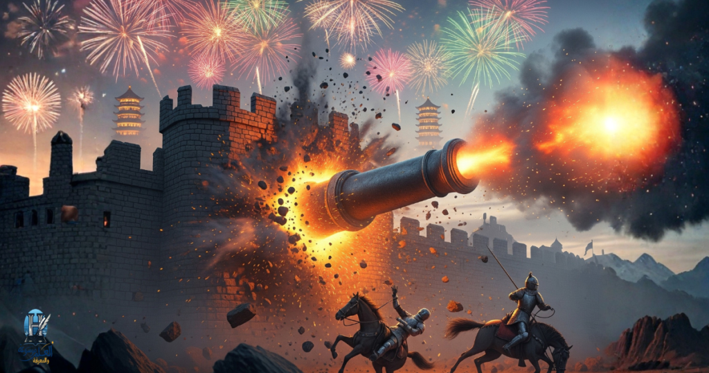 تُجسد الصورة التحول التاريخي الدرامي للبارود