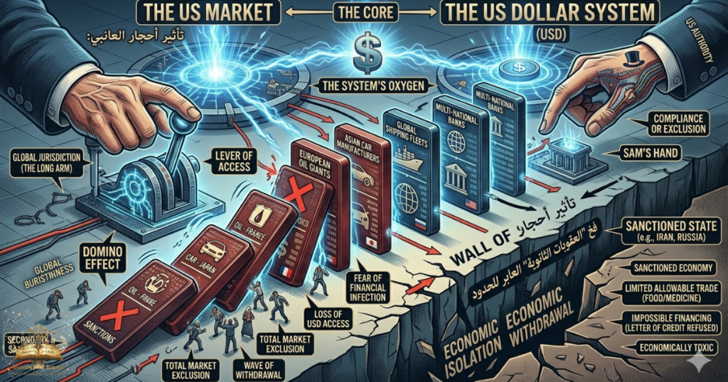العقوبات الثانوية تخلق ضغطاً متسلسلاً يجبر الشركات العالمية على الانسحاب لتجنب الغضب الأمريكي